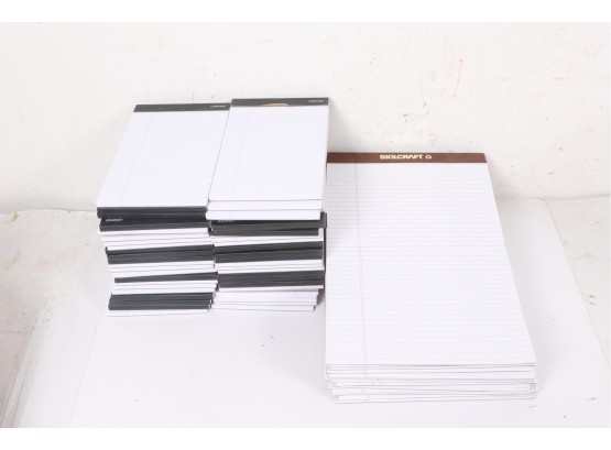 Large Group Of White Lined Writing Pads