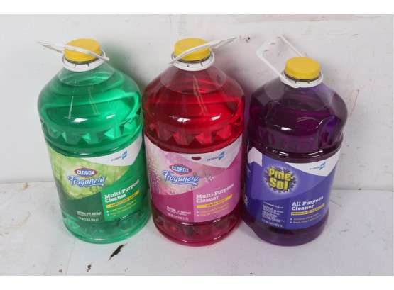 3 Total *2 Large Size Clorox Multi Purpose Cleaner Spring Scent & Forest Dew & 1 Pine Sol Lavender