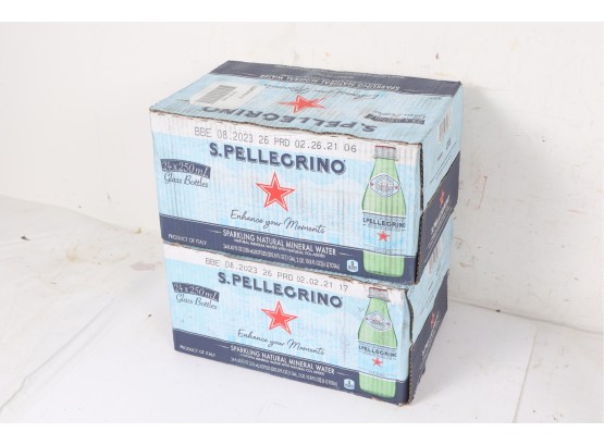 2 Cases Of San Pellegrino Sparkling Natural Mineral Water, 8 Ounce Bottle -- 24 Per Case Exp 2023