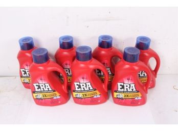 7 Bottles Of Era 2X Ultra Concentrated Active Stainfighter Laundry Detergent 100 Oz.