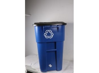 Rubbermaid Commercial Brute Recycling Rollout Container Square 50gal Blue