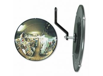 See All Indoor Convex Safety Mirror - 26in. Dia Glass, 28-Ft. View, Model# N26