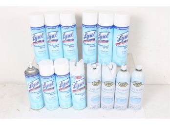 14 Cans Of Lysol & Zep Disinfectant Spray