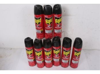 9 Cans Of Raid Ant And Roach Spray Outdoor Fresh 17.50 Oz