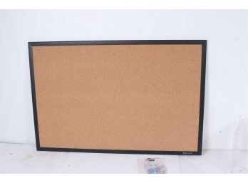 Quartet Cork Bulletin Board With Black Aluminum Frame, 36 X 24 (QRT2303B)