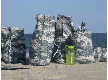 100 Sandbag Sand Bag Flood Erosion Barrier Hurricane Prep Army Military ACU Camo