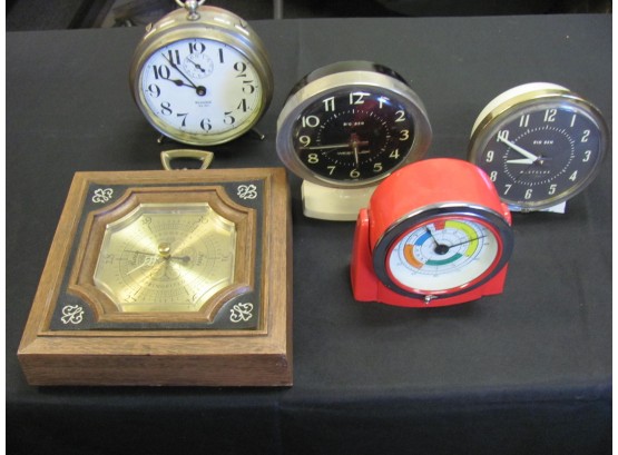 Vintage Lot Clocks Parts Or Repair
