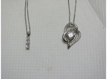 Sterling Silver Lot Of 2 Necklaces