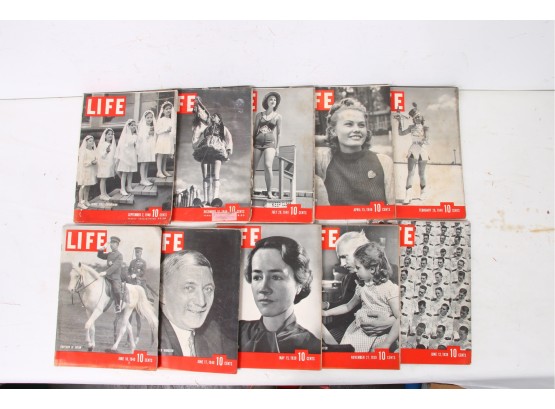 Group Of Vintage LIFE Magazines From 1940, 1939