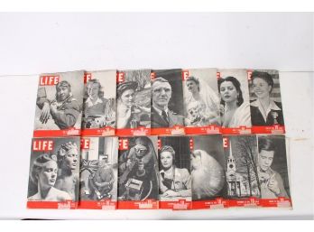 Group Of Vintage LIFE Magazines From 1941, 1942