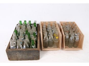 Vintage Group Of Fanta, Sprite, T&B Glass Bottles