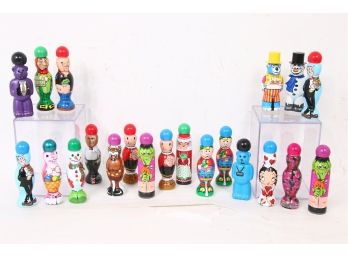 Large Lot Of Bingo Daubers Markers Figurines By Arrow