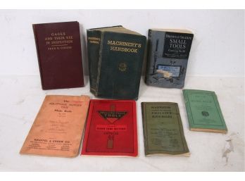 Group Of Antique Machinery Books, Catalogs For Toolmakers, Machinist