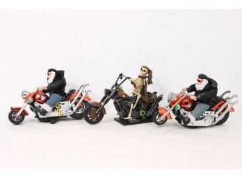 Group Of 3 Dan-dee Biker Toy Set - Working