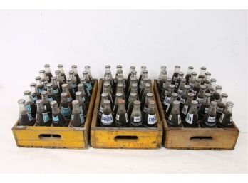 Vintage Group Of 3 COKE Coca-cola Wooden Trays With Full Fanta Bottles