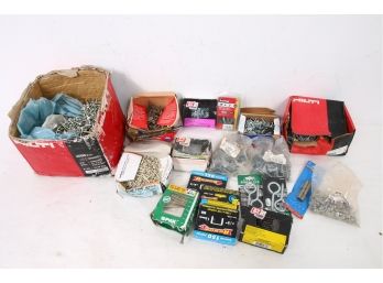 Large Group Of Various Screws Fasteners Including HILTI, Grip Rite And More