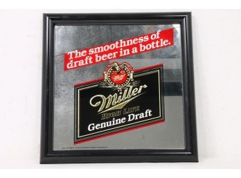 MILLER Brewing Company Advertising Mirror Sign