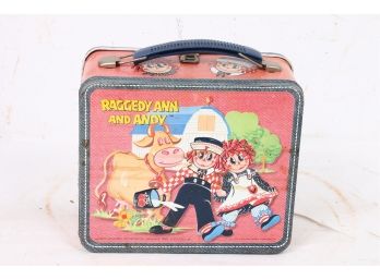 Vintage ALLADIN Raggedy Ann And Andy Tin Lunch Box