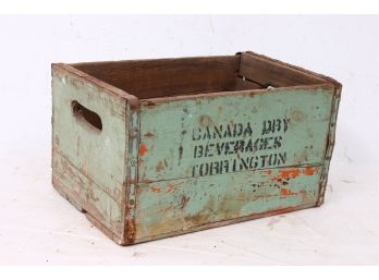 Vintage Canada Dry Beverages Torrington CT Wooden Carry Case Box