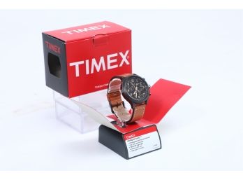 Intelligent Quartz Fly-Back Chronograph 43mm Leather Watch - New