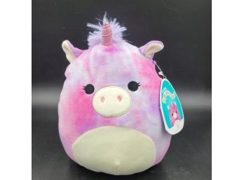NEW WITH TAGS 8' Squishmallow Plush Toy - Pink And White - Lola