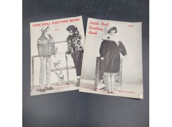 2 Vintage Knitting Instruction Books For Barbie Sized Dolls