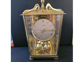 Vintage 1953 Schatz Germany Brass 400 Day Anniversary Clock - For Parts Or Repair