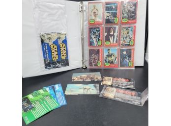 Vintage 1977 Star Wars Card & Sticker Collection Plus 2 Unopened Packs From 1993
