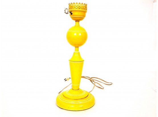 Mid-Century Yellow Table Lamp 17' Tall