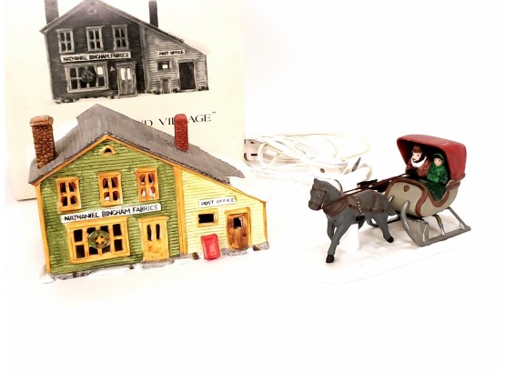 Department 56 'new England Village' Porcelain Building And Heritage Village Collection 'one Horse Open Sleigh'