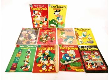 Lot Of 10 Vintage Dell Comics Walt Disney's Donald Duck Comic Books