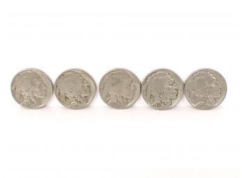 Mixed Lot Of 5 Buffalo Nickels