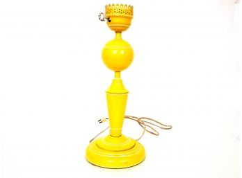 Mid-Century Yellow Table Lamp 17' Tall