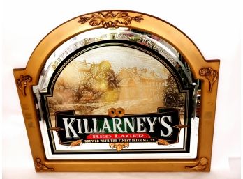 Large Killarney's Red Lager Framed Bar Mirror