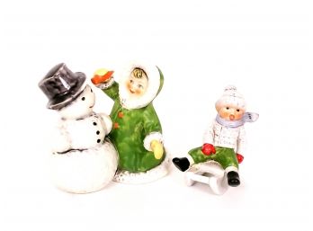 2 Goebel Winter Figurines