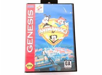 Sega Genesis Animaniacs Video Game In Case With Instruction Manual