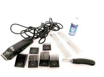 Andis Plus 2 Speed Model AG2 Dog Grooming Clippers With Attachments Combs And Clipper Oil
