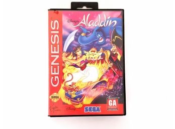 Sega Genesis Disney Aladdin Video Game In Case