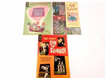 3 Vintage Gold Key Comic Books Including Walt Disney's Son Of Flubber