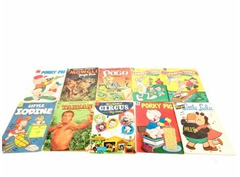 Lpt Of 10 Vintage Dell Comic Comic Books Including Mowgli Jungle Book Looney Tunes Tarzan And More