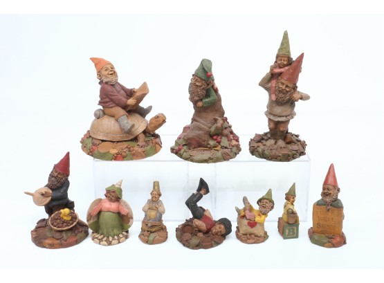 Lot Of 10 Collectible Tom Clarke Gnome Figurines