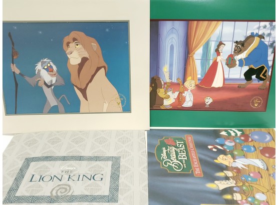 Lion King And Beauty And The Best Christmas Disney Lithographs