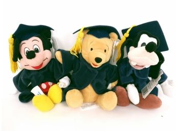 Disney Plush Granite Beanbags Mickey, Goofy And Pooh
