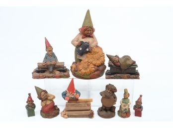 Lot Of 9 Collectible Tom Clarke Gnome Figurines