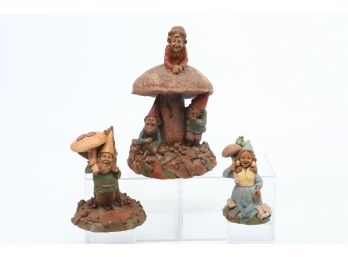 Lot Of 3 Collectible Tom Clarke Gnome Figurines