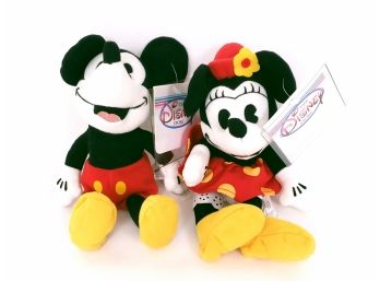 Disney Plush Mini Beanbag 30's Micky And Minnie