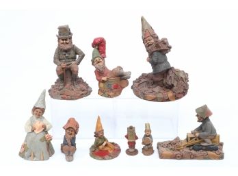 Lot Of 9 Collectible Tom Clarke Gnome Figurines