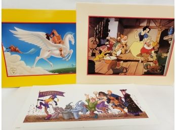 Disney Lithographs,  The Hunchback Of Notre Dame, Hercules,  Snow White