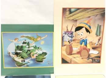 Disney Lithographs,  Peter Pan And Pinocchio
