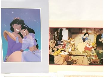 Aladdin And Snow White Disney Lithographs.